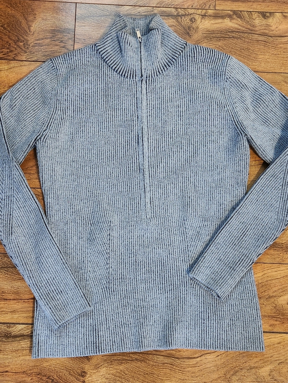 Zella Apres Ski Half Zip Ribbed Sweater, Size L